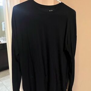 GAP Black Long Sleeve womens jersey knit  Tee